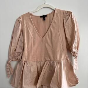 Aqua Blush Peplum Top